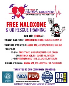 The Tools of Fentanyl Awareness and Overdose Prevention Events - August 26-31, 2025